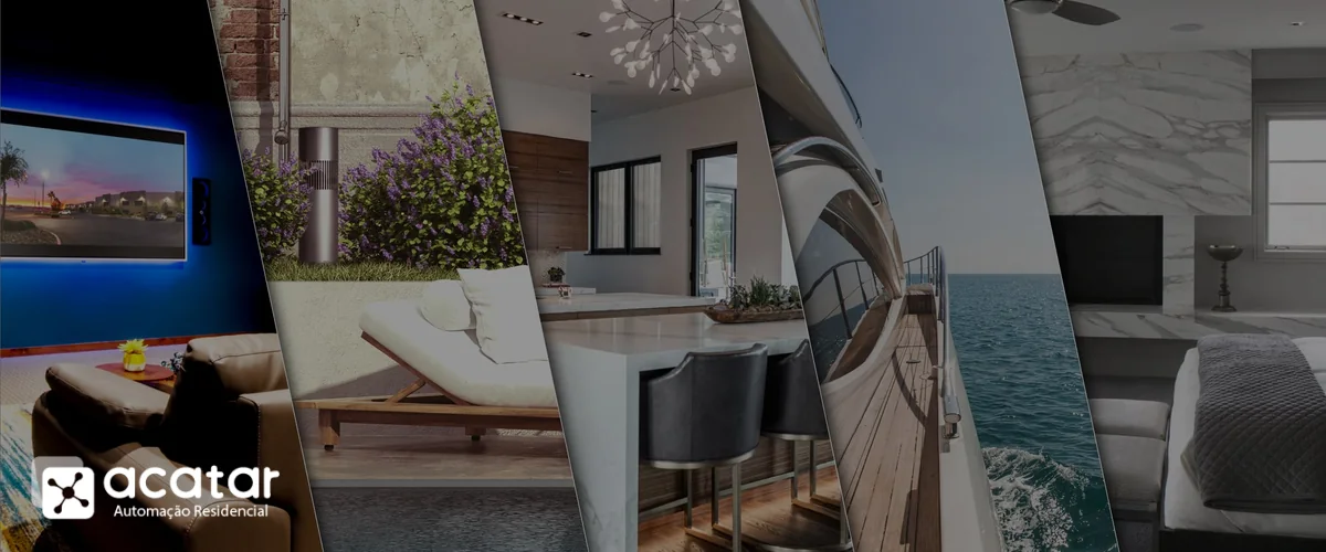 Ambientes residenciais com soluções integradas de automação, iluminação, áudio e vídeo