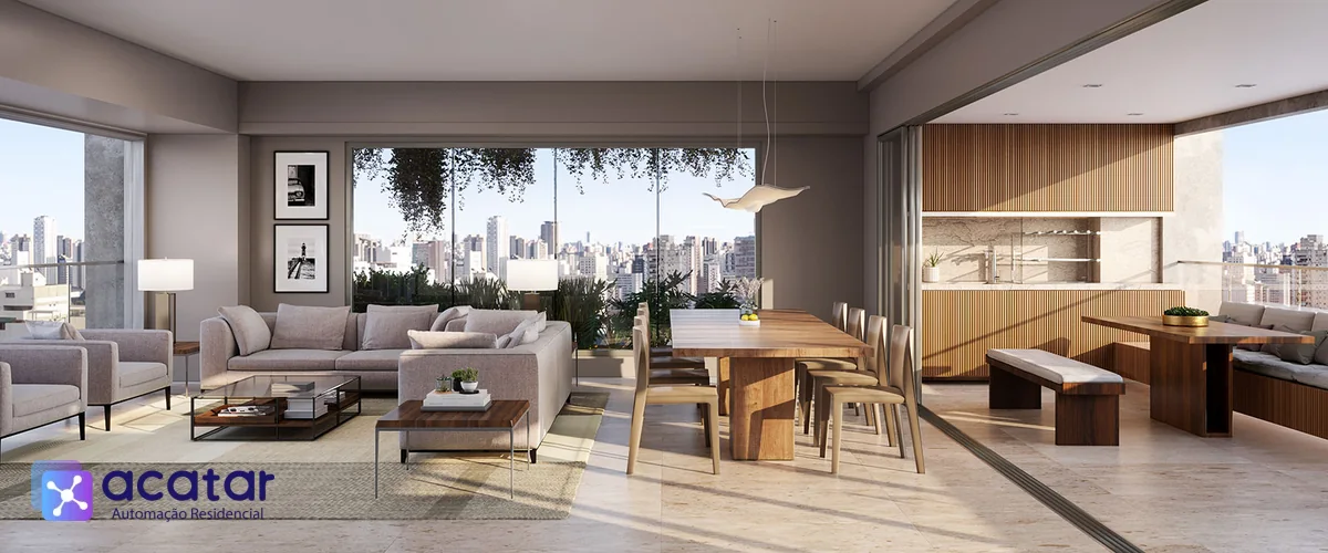 Apartamento contemporâneo preparado para integrar sistemas de automação residencial