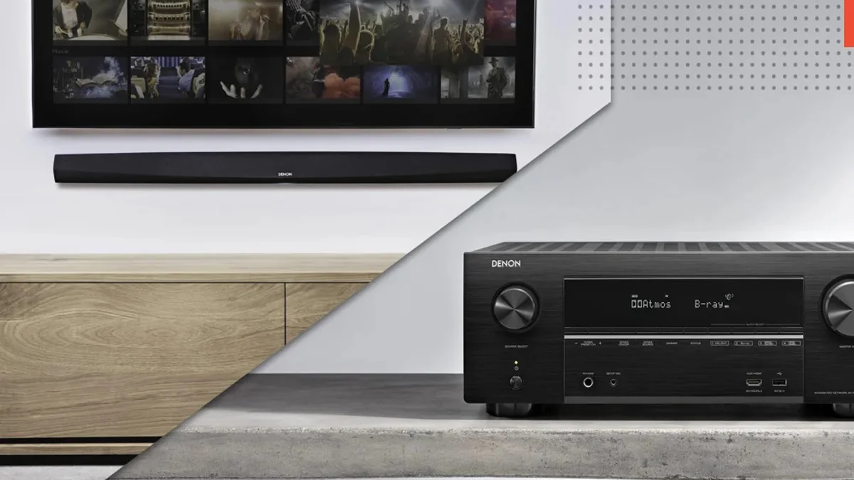 Equipamentos usados para comparar uma soundbar com um sistema de home theater