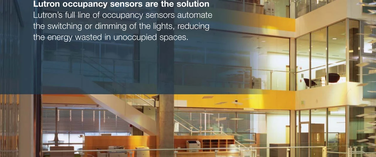 Sensor Lutron aplicado ao controle automático de iluminação em edifício corporativo