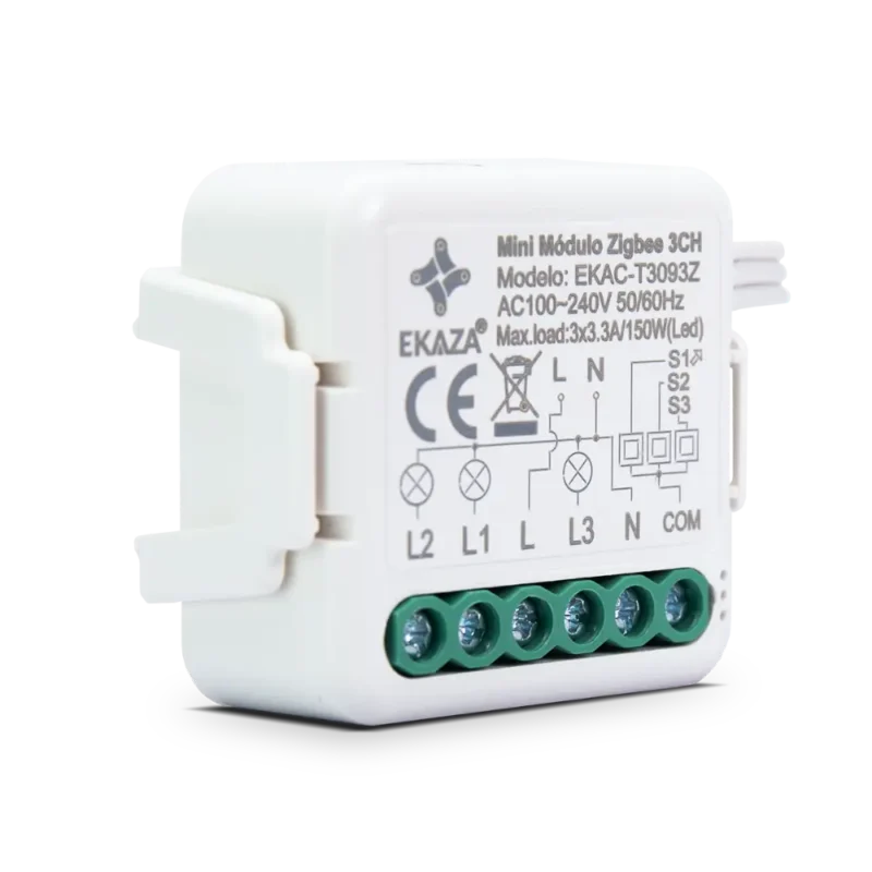 Mini Módulo 3 Canais Zigbee - Lateral Direita