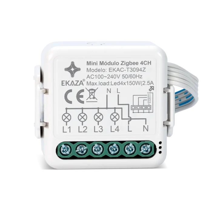 Mini Módulo 4 Canais Zigbee - Frente