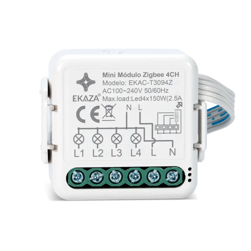 Mini Módulo 4 Canais Zigbee - Frente