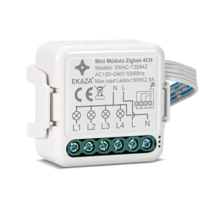 Mini Módulo 4 Canais Zigbee - Lateral Direita