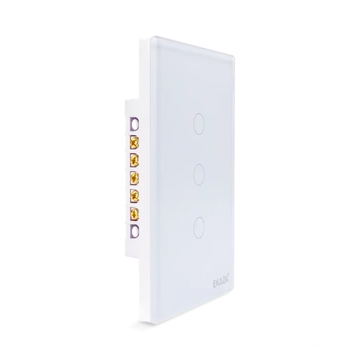 Interruptor Inteligente 2 Tecla Touch 2.5D Zigbee - Lateral Direita