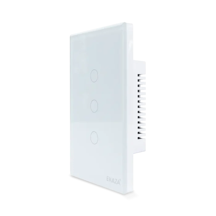 Interruptor Inteligente 2 Tecla Touch 2.5D Zigbee - Lateral Esquerda