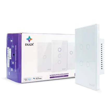 Interruptor Inteligente 2 Tecla Touch 2.5D Zigbee - Caixa Produto