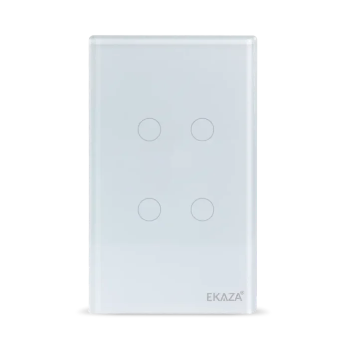 Interruptor Inteligente 2 Tecla Touch 2.5D Zigbee - Frente