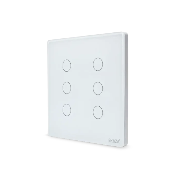 Interruptor Inteligente 4 Teclas Branco 4x4 Touch - Lateral Esquerda