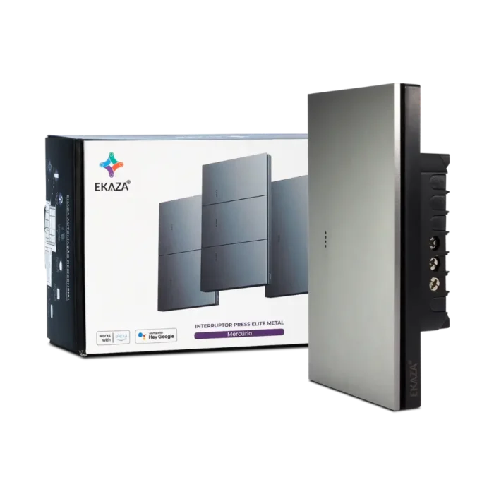 Interruptor inteligente 1 Teclas EKGD-T408-1ZG Caixa e produto
