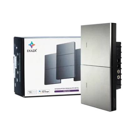 Interruptor inteligente 2 Teclas EKGD-T408-2ZG Caixa e produto