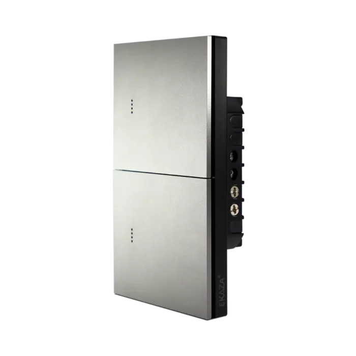 Interruptor inteligente 2 Teclas EKGD-T408-2ZG Lateral Esquerda