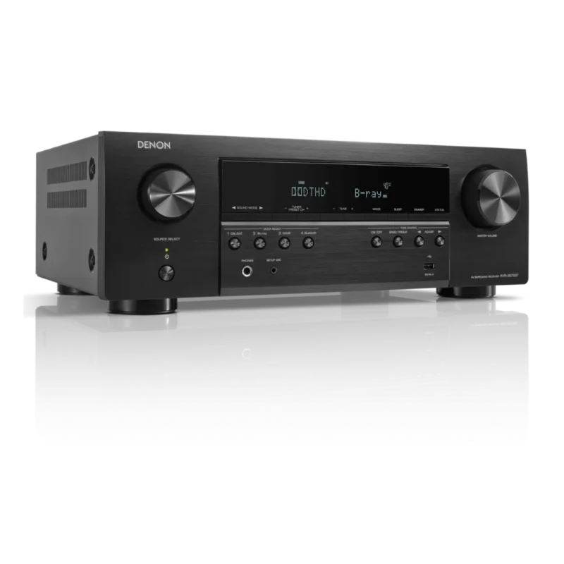 Receiver 5.2 Denon AVR-S570BT com som surround e 8K