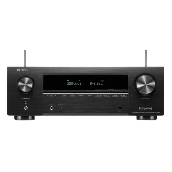 Painel frontal do Receiver Denon AVR-X1700H Atmos 7.2 canais