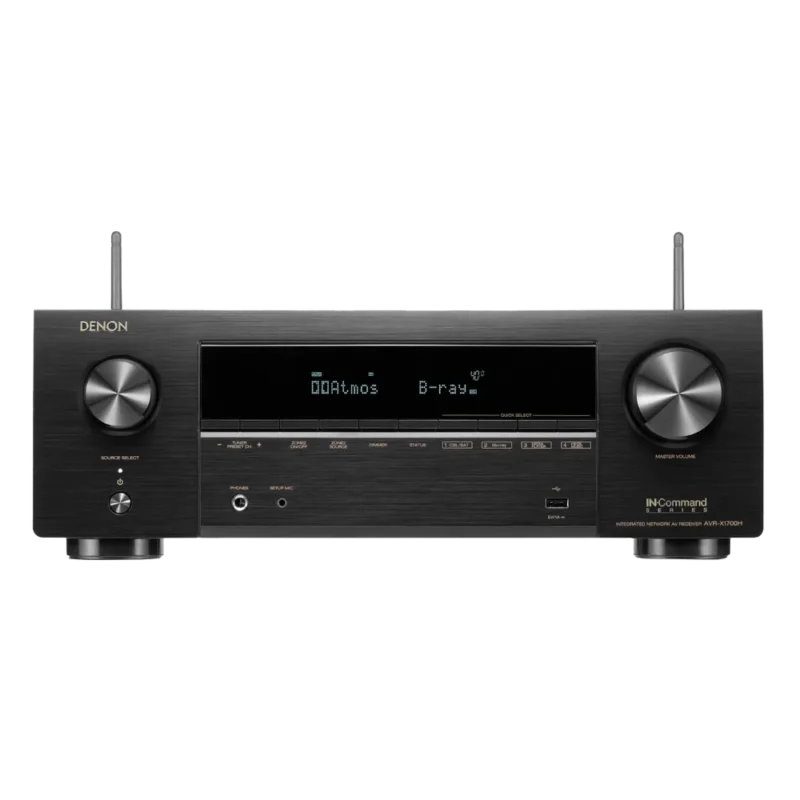 Painel frontal do Receiver Denon AVR-X1700H Atmos 7.2 canais